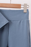 Teal scalloped active pants set