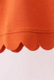 Orange scalloped active pants set