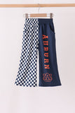 Navy Auburn checkered pants