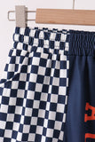 Navy Auburn checkered pants