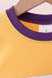 Premium Yellow LSU Go Team embroidery top