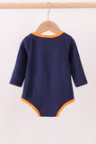 Premium Navy Auburn tiger applique bubble
