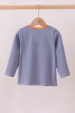 Premium Blue Auburn stripe tiger top