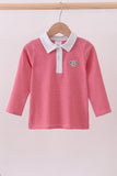 Premium Red Alabama stripe elephant embroidery button down shirt
