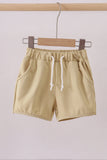 Premium Khaki drawstring shorts
