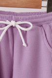 Lavender scalloped pants set