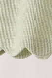 Green scalloped pants set