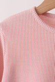 Pink scalloped pants set
