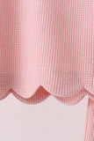 Pink scalloped pants set