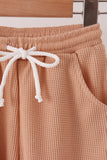 Oatmeal scalloped pants set