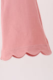 Pink scalloped bell pants