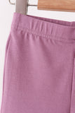 Dusty mauve scalloped bell pants