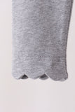 Grey scalloped leggings