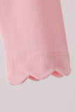 Pink scalloped leggings