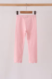 Pink scalloped leggings