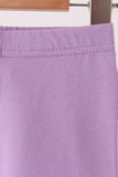 Deep violet scalloped leggings