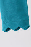 Teal scalloped leggings