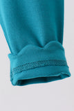 Teal scalloped leggings