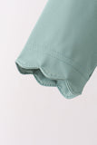 Sage scallped zipper active set