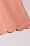 Coral scallped zipper active set