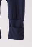 Navy zipper bamboo romper