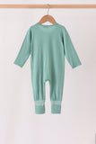 Sage zipper bamboo anti-slip romper