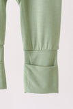 Green zipper bamboo romper