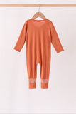 Caramel zipper bamboo anti-slip romper