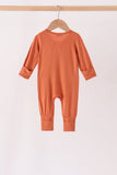 Caramel zipper bamboo romper