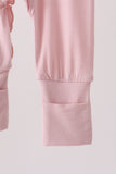 Pink ruffle zipper bamboo romper – view 4
