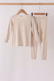 Beige bamboo pajama set – view 5