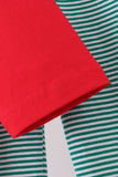 Red christmas santa embroidery pants set