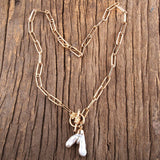 Gold Chain Bam Statement Necklace