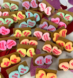 Valentines Mix Conversation Heart Stud Earrings