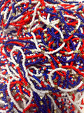 ❤️💙🤍 Red, White + Blue Patriotic Stretchy Mix Bracelets