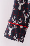 Navy deer print mom gown
