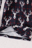 Navy deer print mom pajamas pants