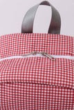 Red Alabama embroidery gingham backpack