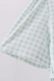 Sage gingham women dress