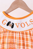 Tennessee Go vols smocked plaid dress