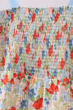 Floral smocked women tiered dress