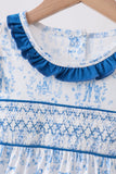 Blue Castle Smocked Ruffle Bloomer Set