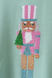 Sage Nutcracker Sequin Mom&me Top