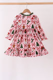 Pink Christmas Tree Bamboo Dress
