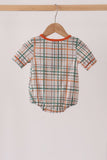 Pumpkin Embroidery Plaid Bubble