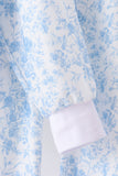 Blue floral print mom&me pants set