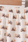 Green farm embroidery pants set