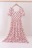 Jack-O-Lantern print tiered mom dress
