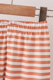 Sage Reindeer Applique Stripe Pants Set