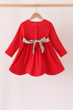Red Bow Ruffle dress